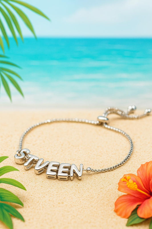 Custom Name Necklace & Bracelet Set Personalized Jewelry