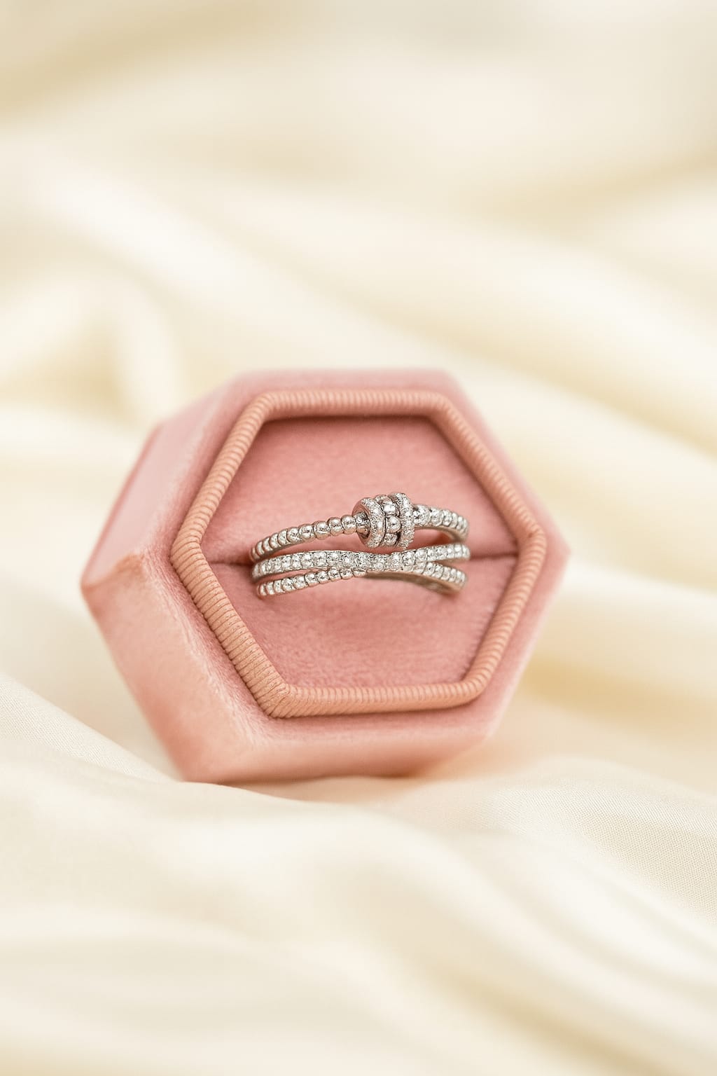 To My Daughter – Zircon Cross Bead Fidget Ring | Adjustable Anti-Stress Anxiety Jewelry Gift
