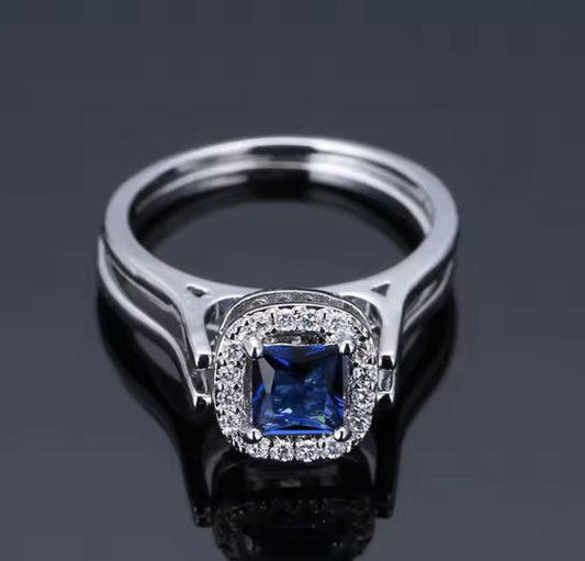 Women’s Spinning White Zircon Wedding & Engagement Ring Set – Elegant Fashion Jewelry